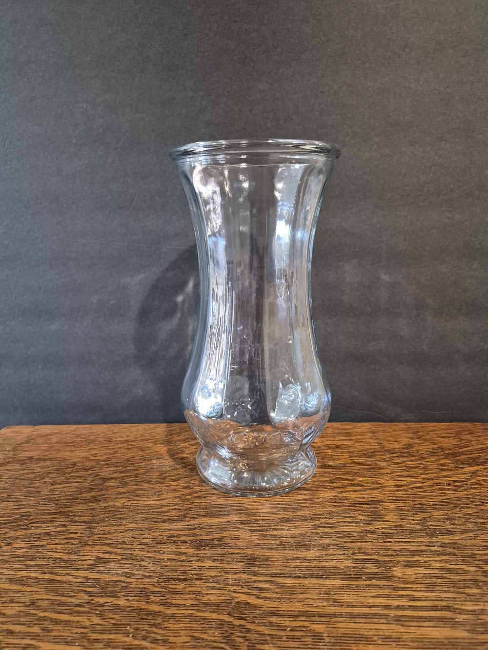 Clear Glass Flower Vase 9.5"